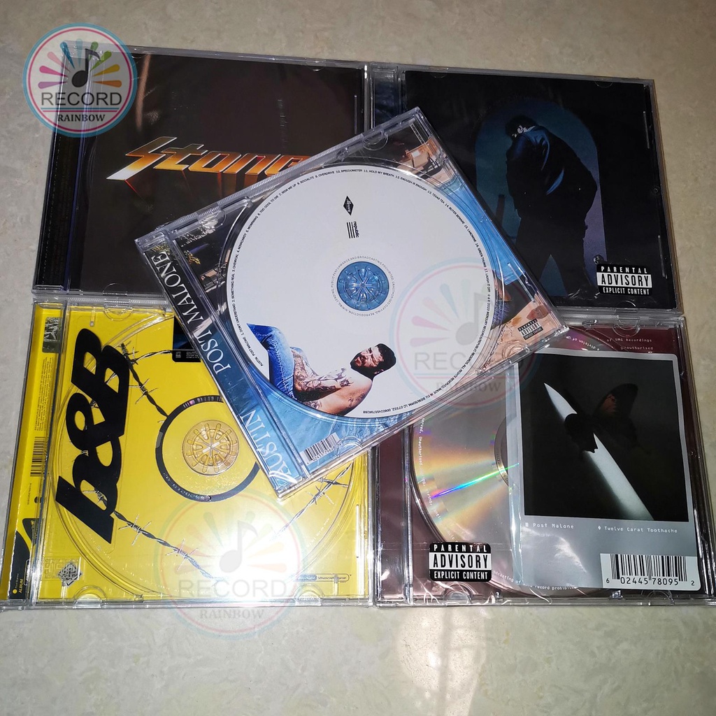 Post Malone Austin Hollywood's Bleeding beerbongs & bentleys Twelve Carat Toothache Stoney 5 CD Set 