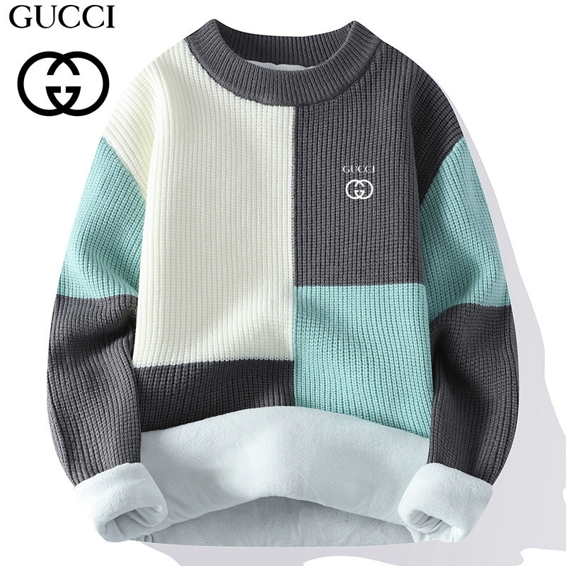 Gucci เสื้อกันหนาว ผ้าขนแกะถัก เข้ากับทุกการแต่งกาย แฟชั่น (ME23587) M-3XL