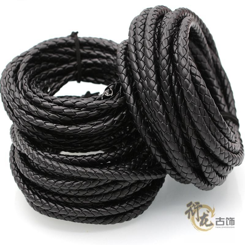 Yixi เชือกถัก หนัง PU สีดํา หลายเส้น S61 สําหรับทําเครื่องประดับ สร้อยคอ สร้อยข้อมือ กระเป๋าเดินทาง diy