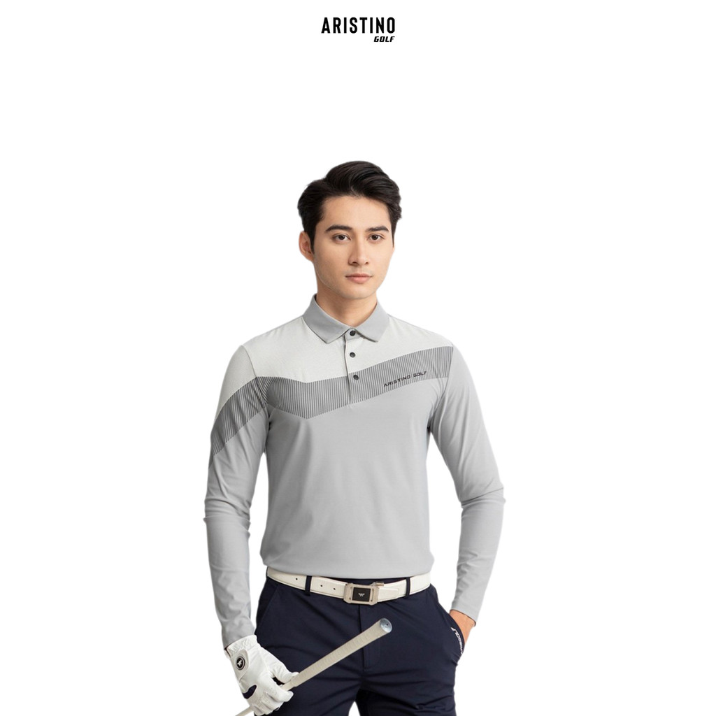 ARISTINO Golf Tech Golf ALPG24W2 เสื้อยืดแขนยาวคอปก