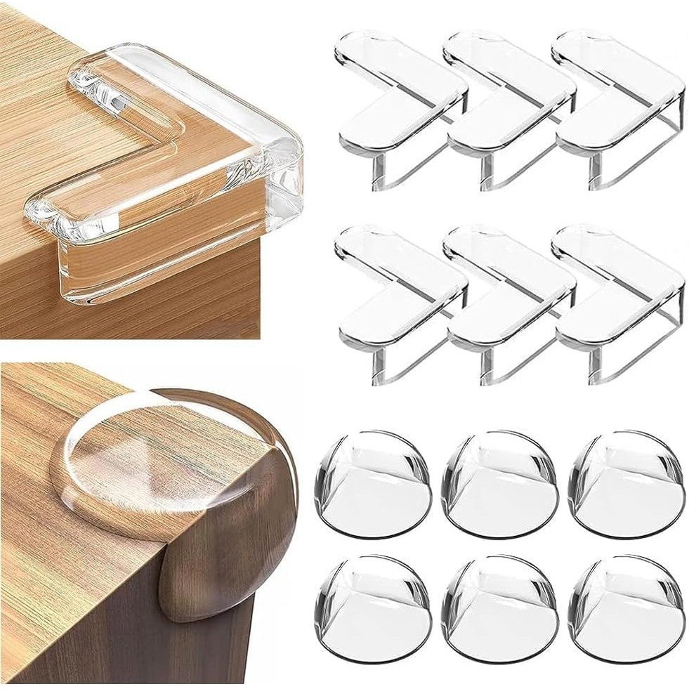 Ezfishoom Corner Cushion, Corner Guard, Transparent, Corner Protector, PVC, Non-toxic Material, Corn