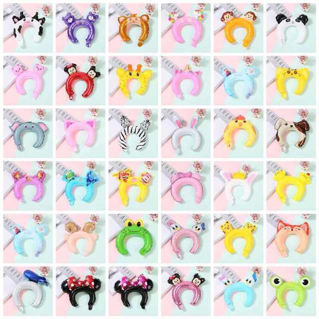 พร้อมส่ง ชุดที่ 1 ลูกโป่งฟอยล์แบบคาดผม เหมาะกับทุกเพศทุกวัย
