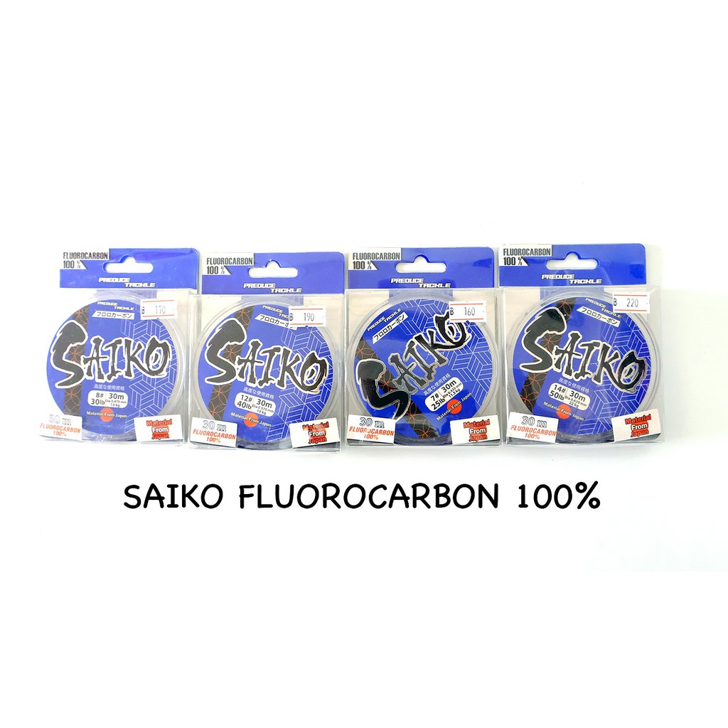 สายฟลูออโรคาร์บอน ยี่ห้อ Saiko ยาว 30 เมตร 20-50lb