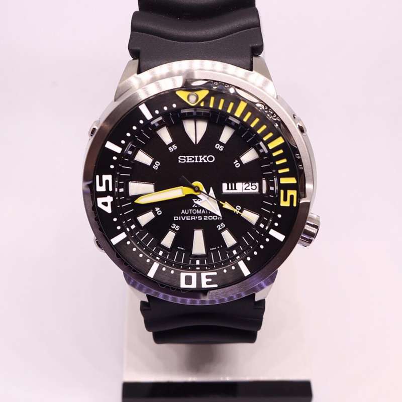 SEIKO ไซโก้  Prospex Baby Tuna Automatic Diver's 200m นาฬิกาข้อมือผู้ชาย สายยาง สีเงิน/สีดำ/สีเหลือง/47mm  รุ่น SRP639K1