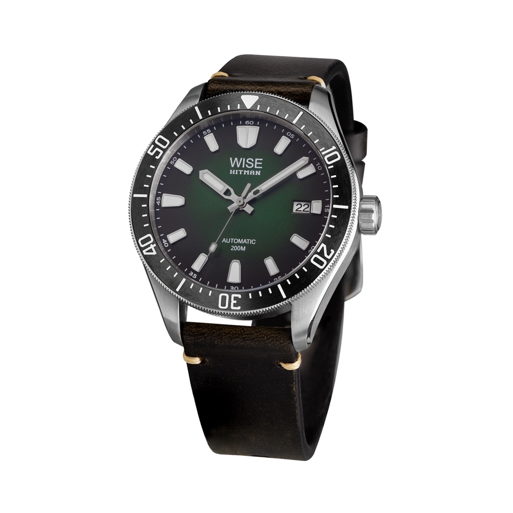 WISE รุ่น HITMAN Automatic 200 m. นาฬิกาผู้ชาย รหัส HIT03 set สายหนัง