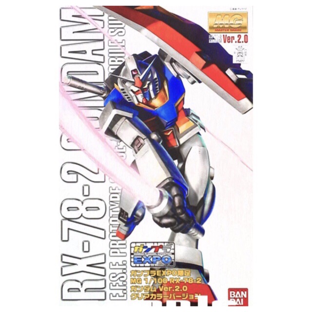 Gundam RX-78-2 Ver.2.0 1/100 limited[Clear Colour] Bandai EXPO MG 1/100