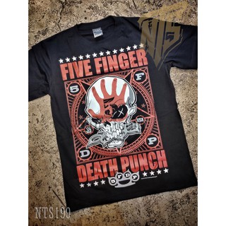 NTS 199 FFDP Five Finger ROCK เสื้อยืด เสื้อวง เสื้อดำ สกรีนลายอย่างดี ผ้าหนานุ่ม ไม่หดไม่ย้วย NTS T SHIRT S M L XL XXL