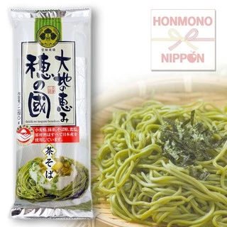 อาโออิ เส้นโซบะชาเขียวอบแห้ง ขนาด 240 กรัม - AOI Dachi no Megumi Honokuni Cha Soba