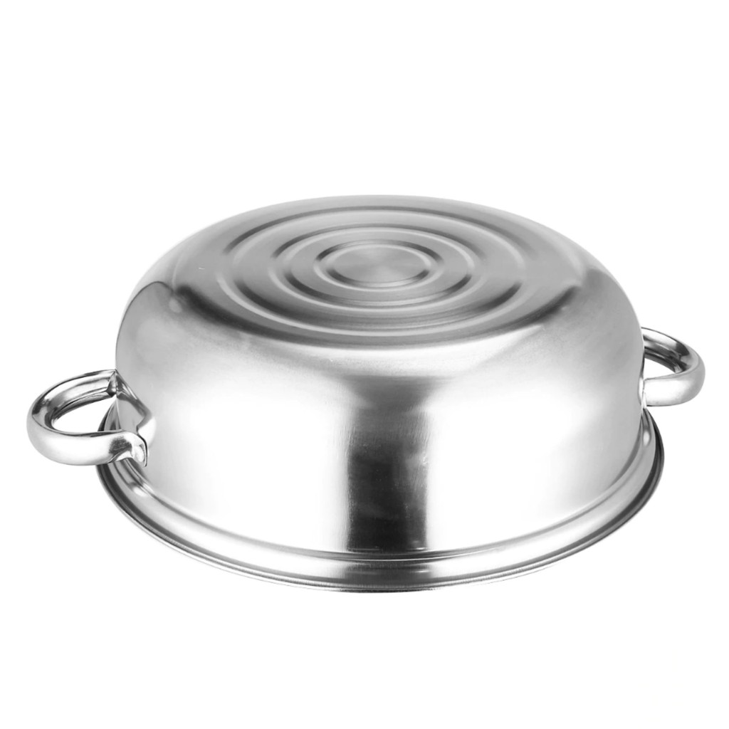 M KITCHEN NEW 2883 หม้อนึ่ง & หม้อสุกี้ ชาบู สแตนเลส 3 ชั้น ขนาด 28 ซม ซึ้งนึ่ง สามารถใช้กับเตาแม่เหล็กไฟฟ้า (B1) - รูปที่ 3