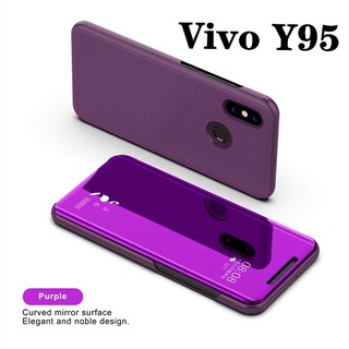 เคสเปิดปิดเงา Case VIVO Y95 เคสวีโว่ เคสกันกระแทก เคสตั้งได้ เคสฝาเปิดปิดเงา Smart Case สินค้าใหม่พร้อมส่งจากไทย