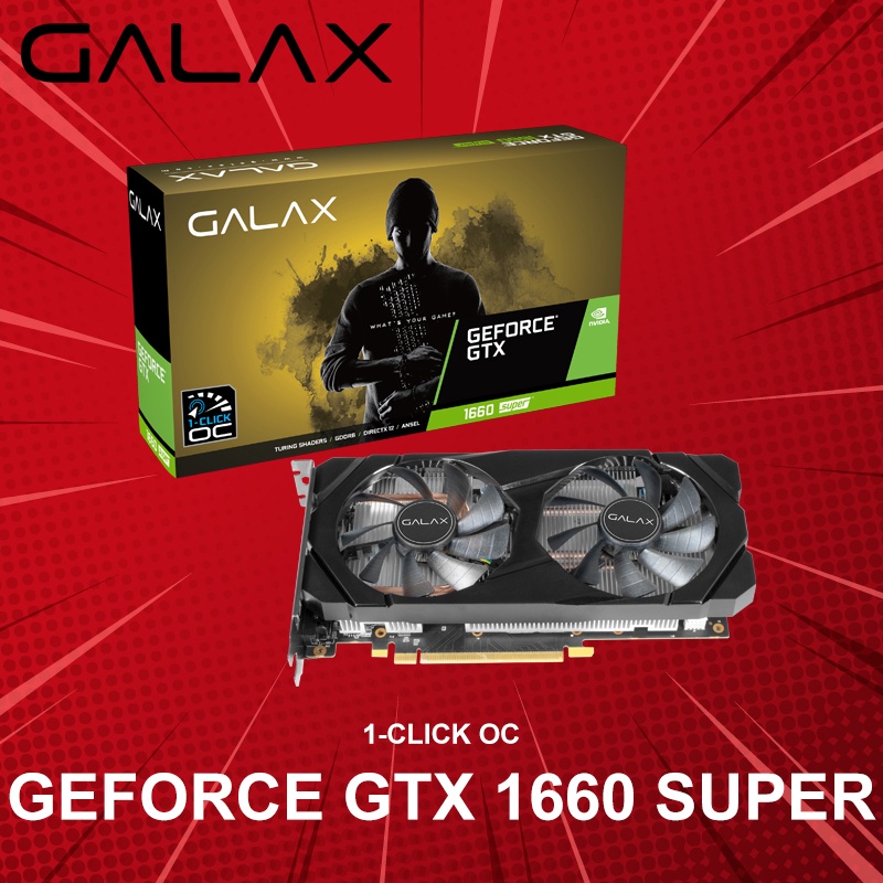 VGA (การ์ดแสดงผล) GALAX GeForce GTX 1660 Super (1-Click OC) ประกันศูนย์ 3 ปี