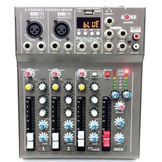 สเตอริโอมิกเซอร์ 4 ช่อง USB MP3 BULETOO ผสมสัญญาณเสียง STEREO MIXER รุ่น A-ONE F-4BT USB A-444ช้ได้ทั้งไฟบ้าน และรถยนต์