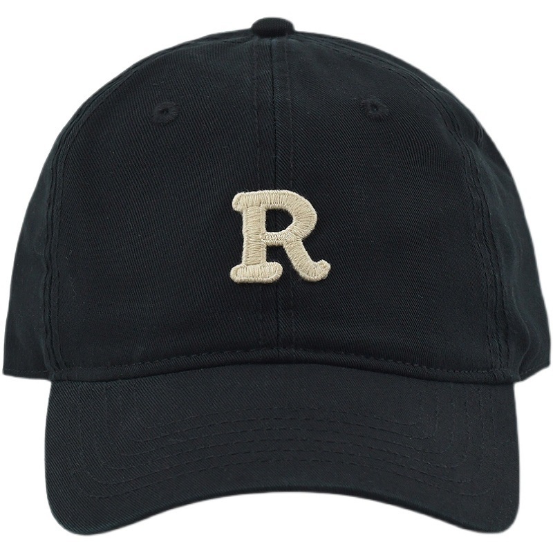 R หมวกเบสบอล แบบนิ่ม กันแดด พิมพ์ลายตัวอักษร สไตล์เกาหลี แฟชั่นฤดูร้อน สําหรับผู้ชาย และผู้หญิง - รูปที่ 3