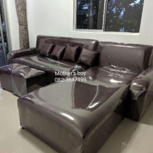 ส่งฟรี ชุด โซฟาตัว L จัมโบ้ ขนาด 2.60*1.70 ผ่อนชำระได้ (โครงสร้างสปริง)