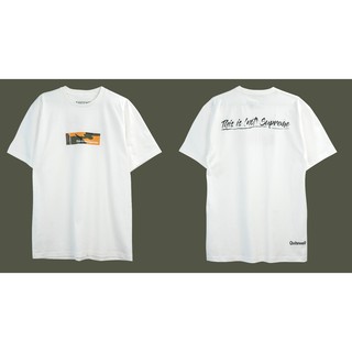 เสื้อยืดโอเวอร์ไซส์QWT56-2 NOT BROOKLYN WHITE ขาวS-3XL