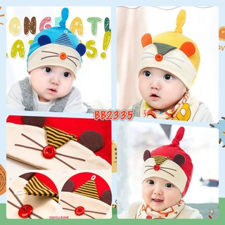 หมวกนเด็ก ลาย HAPPY MOUSE BEANIE &amp; BIBSET จาก GZMM