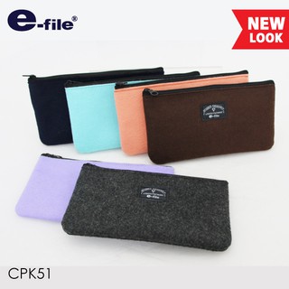 e-file กระเป๋าดินสอ กำมะหยี่ คัลเลอร์แฟบ (CPK51)