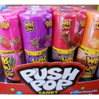 PUSH POP พุชป็อป ลูกอมรสผลไม้ ขนาด 14 กรัม×12 ชิ้น