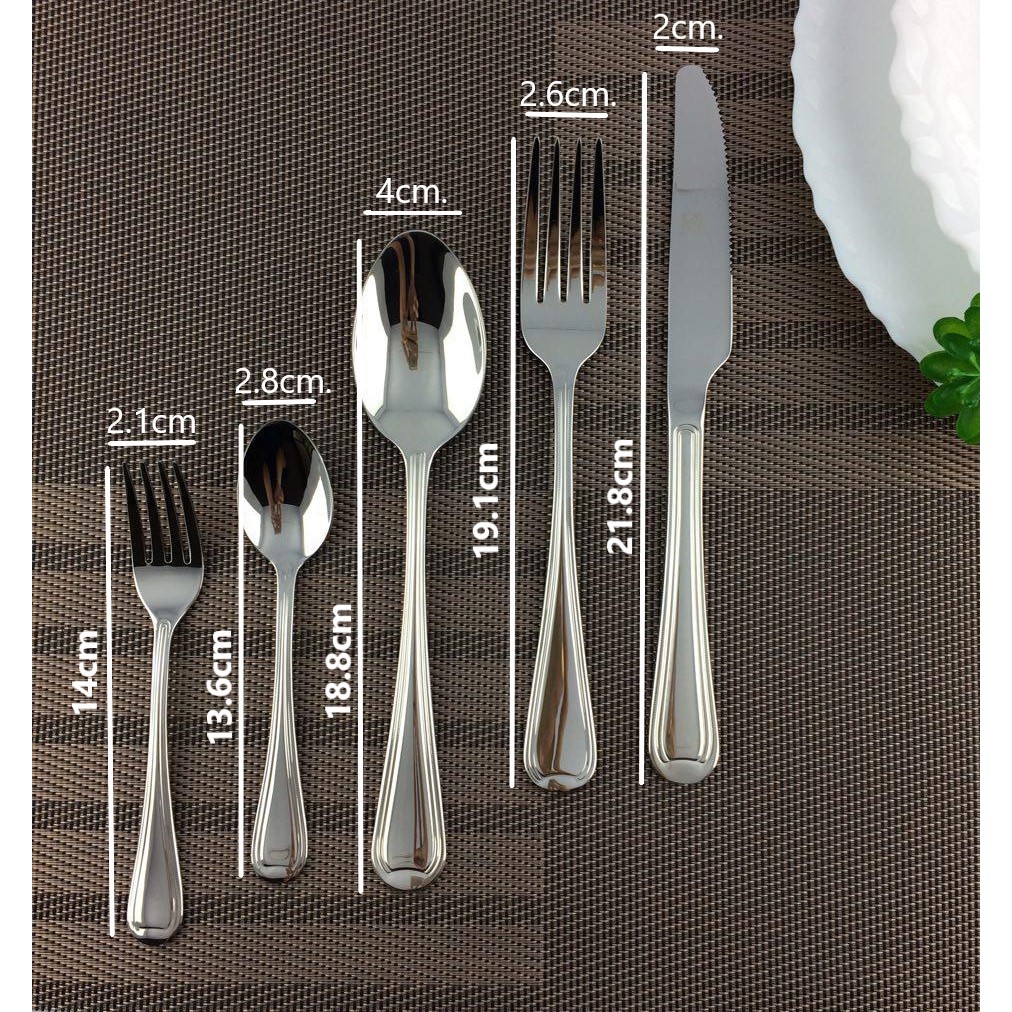 TwinFish ชุดรับประทานอาหาร 5 ชิ้น เกรดสเตนเลส 304 รับประกันปลอดสนิม รหัส83