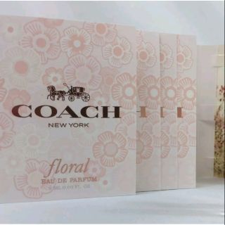 coach floral vial มี card และ ไม่มี card