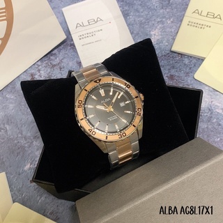 นาฬิกา ไซโก Watch Seiko ALBA Active รุ่น AG8L17X1 ขนาดตัวเรือน 44 มม. ตัวเรือน Stainless steel 2 กษัตริย์ สีเงิน/โรสโกลด