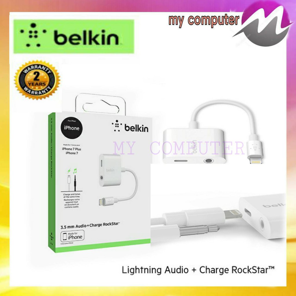 Belkin 3.5mm Audio + Charge RockStar Adapter (F8J212btWHT)