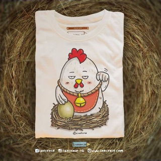 เสื้อคอตตอนลาย สวัสดีปีไก่ 🐔🐔🐤🐤🐣🐣