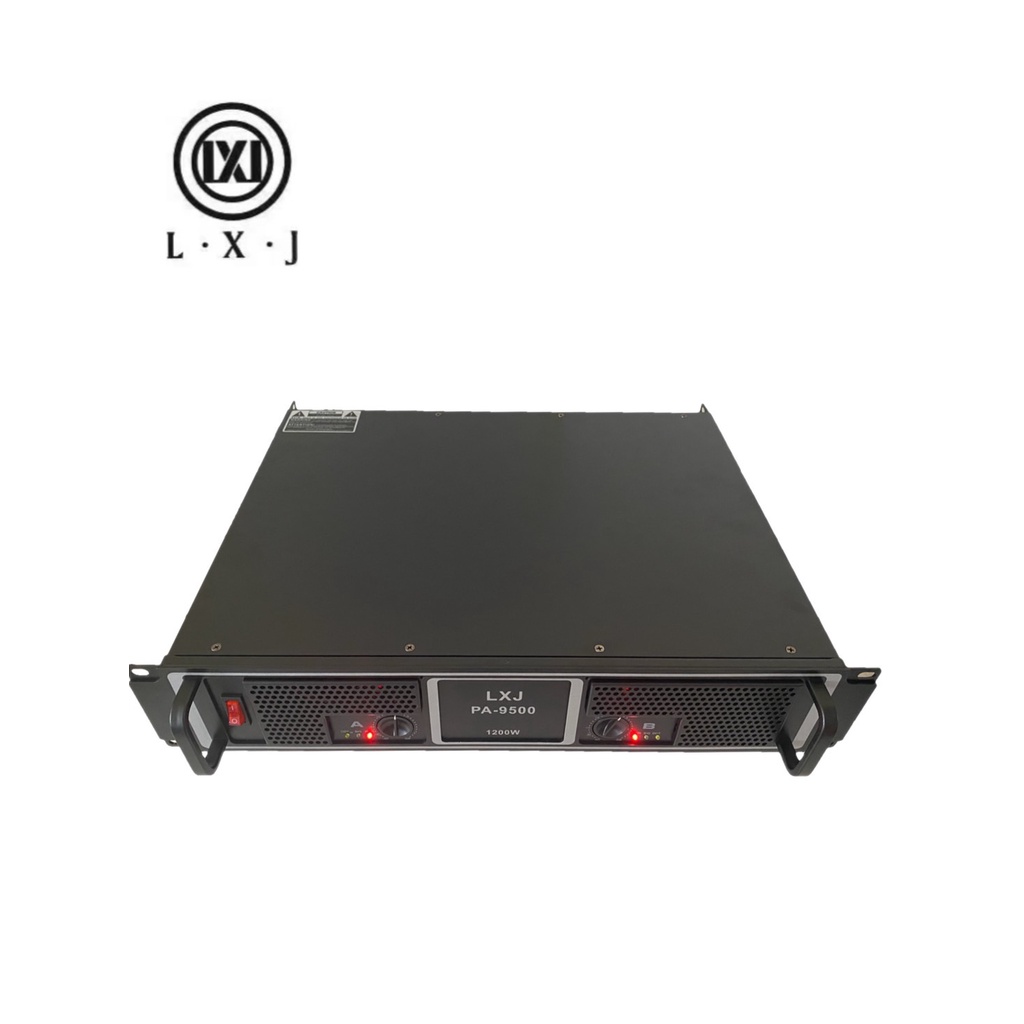 LXJ เพาเวอร์แอมป์ 1200W RMS Professional Poweramplifier6 ยี่ห้อ LXJ รุ่น PA-9500สีดำ ส่งไว เก็บเงินป
