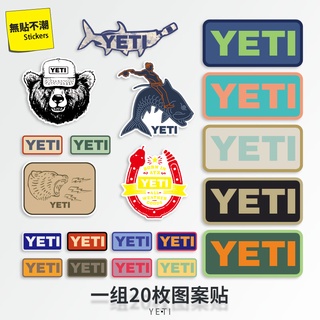 สติกเกอร์ # สติกเกอร์ YETI กันน้ํา สําหรับติดตกแต่งสกี กีตาร์ สกูตเตอร์ รถจักรยานยนต์ 20 ชิ้น ต่อชุด