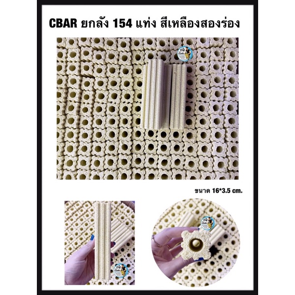 CBAR เซรามิคบาร์ ตู้ปลา ยกลัง (มี154เเท่ง) สีเหลืองสองร่อง วัสดุกรองน้ำตู้ปลา บ่อปลา เป็นที่อยู่ของแ