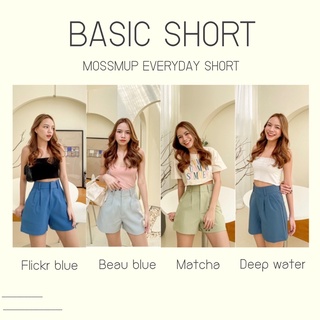 ✨ลด20% ใส่โค้ด WHKWQY✨ Basic shorts (XS-XL) ขาสั้นโทน Sky line เอวสูงปิดสะดือ