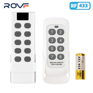 ROVF  รีโมทคอนโทรลไร้สาย 433 Mhz 8/10 ปุ่ม Ev 1527 Code Key Rfสำหรับควบคุมภายในบ้าน