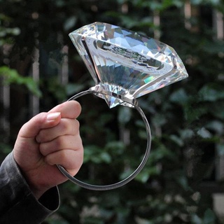 Ring Red Crystal Prop ข้อเสนอการแต่งงานวันเกิดของขวัญเพชรแหวนแหวน