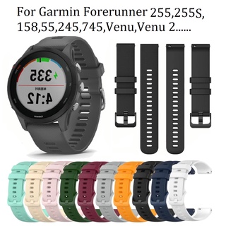 อ่อนนุ่ม ซิลิโคน สาย Garmin Forerunner 255 Strap สายนาฬิกาข้อมือ สําหรับ Garmin Forerunner 255 Music, Garmin Forerunner 255s , Garmin forerunner 245,255M/645/ Garmin Venu 2 สายนาฬิกา Garmin Venu 2 Plus , Garmin venu sq สาย Garmin Vivoactiv 4S Strap