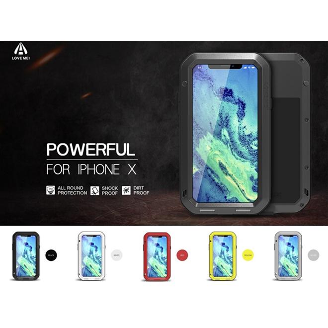 เคส สำหรับ iPhone X / XS Lovemei Powerful Metal Bumper [ปกป้องทั้งตัวเครื่อง]