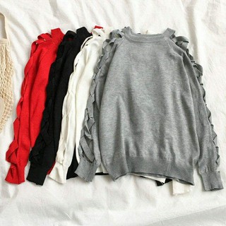 เสื้อไหมพรม เสื้อแฟชั้น สไตล์เกาหลี รุ่น4 416 ฟรีไซส์ มี 4 สี