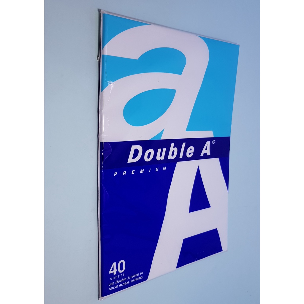 Double A  กระดาษถ่ายเอกสาร เอ4 A4  AA  80 แกรม ดับเบิ้ลเอ 40 แผ่น