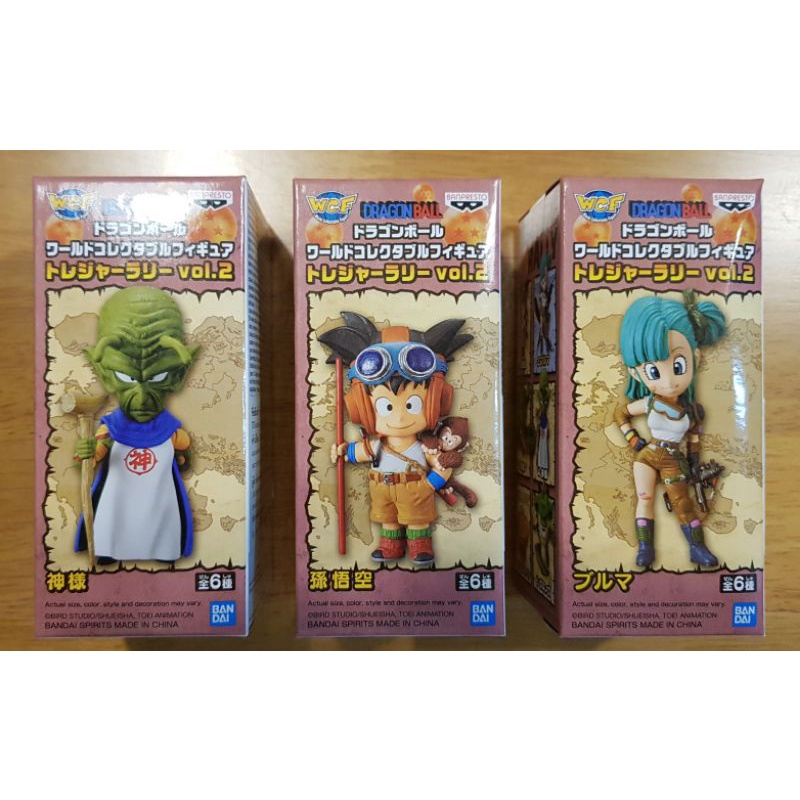 WCF Dragonball ชุด Treasure Rally Vol.2 ดรากอนบอล ของแท้ ของใหม่ โกคู บลูม่า พระเจ้า Goku โงกุน ยกชุด 3 กล่อง Banpresto