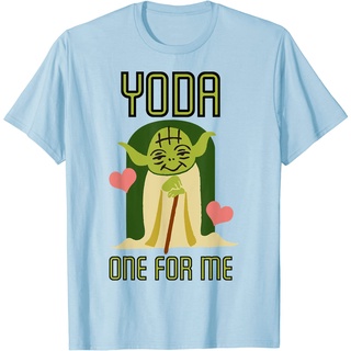 เสื้อยืด พิมพ์ลายกราฟิก Star Wars Yoda One For Me น่ารัก สําหรับวันวาเลนไทน์