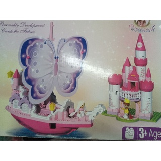 บล็อคเลโก้เจ้าหญิงนั่งเรือใบไปปราสาทเจ้าชาย 500pcs+ charm princess diary building blocks