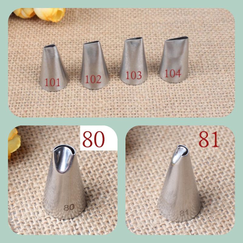 หัวบีบครีม, หีวบีบกลีบดอกไม้ขนาดเล็ก,หัวบีบครีมเบอร์80, 81,101,102,103,104