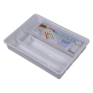 ถาดใส่อุปกรณ์ในครัว 5ช่อง MICRON สีขาว  KITCHEN UTENSIL TRAY 5HOLE 5504 WH