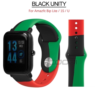 สายนาฬิกาข้อมือ ซิลิโคนนิ่ม สีดํา สําหรับ Xiaomi Huami Amazfit bip Lite bip 3 bip u pro bip s