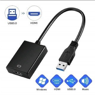 อะแดปเตอร์ USB 3.0 to VGA Adapter USB to VGA Video Graphic สำหรับ PC Laptop