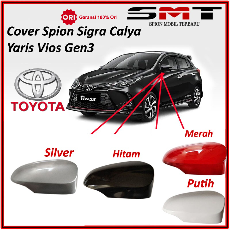 Toyota Sigra Calya Yaris TRD Vios Gen 3 Camry Altis ฝาครอบกระจกมองหลังเดิม 2016 2017 2018 2019 2024