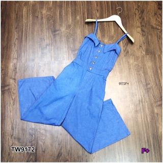 Jumpsuit จั้มสูทสายเดี่ยวยีนส์เทียม