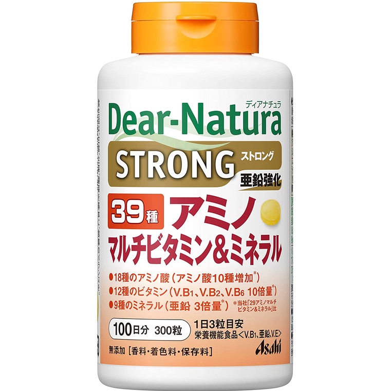 Asahi อะซาฮิ Dear-Natura Strong 39 Amino Multivitamins &amp; Minerals 300 แคปซูล b3507