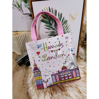 Harrods London Top-handle Shopping Bag กระเป๋า Shopping แบรนด์ดังจากอังกฤษไอเท็มยอดนิยม