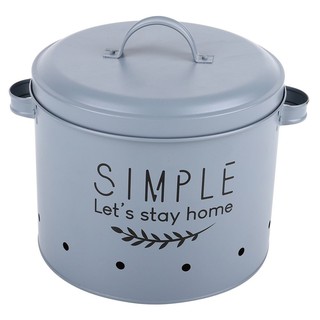 ขวดโหลกลม SIMPLE 26.5x23x22 ซม. สีเทา  CANISTER SIMPLE 26.5x23x22CM GRAY