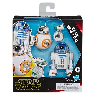 Hasbro Star Wars Galaxy of Adventures R2-D2, BB-8, D-O 3-pack Toy Droid Figures ฮาสโบร โมเดลฟิกเกอร์ หุ่นดรอยด์ เซต3ตัว